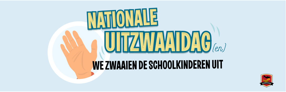 De poster van Nationale Uitzwaaidag door Boze Ouders